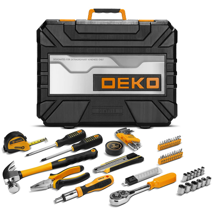 DEKO 228-Piece Auto Repair Tool Set – Socket Wrench Kit with Toolbox