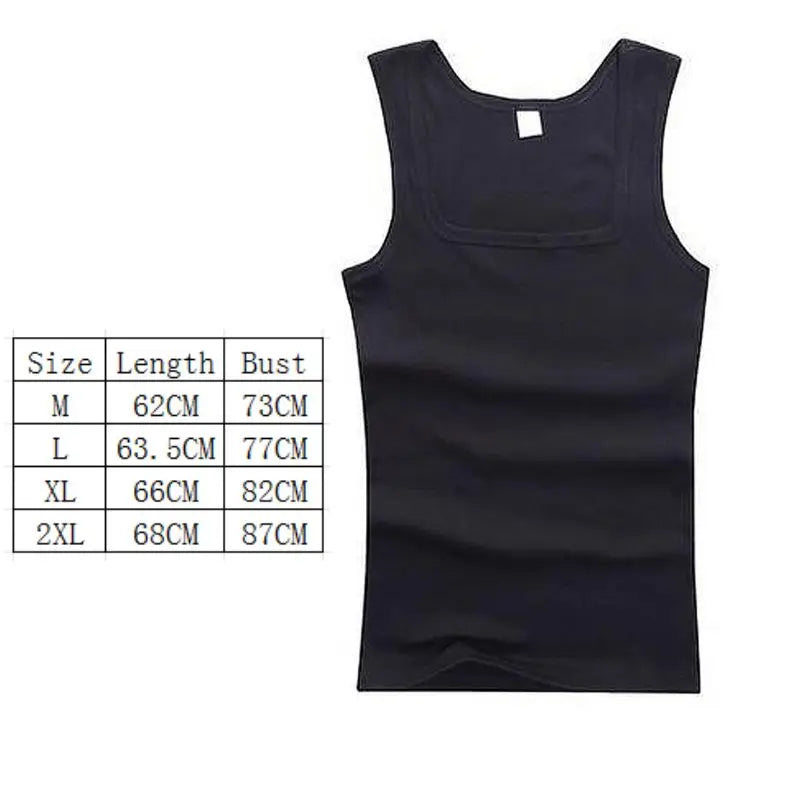 Men’s 100% Cotton Sleeveless Tank – Oversized Muscle Fit Gym T-Shirt