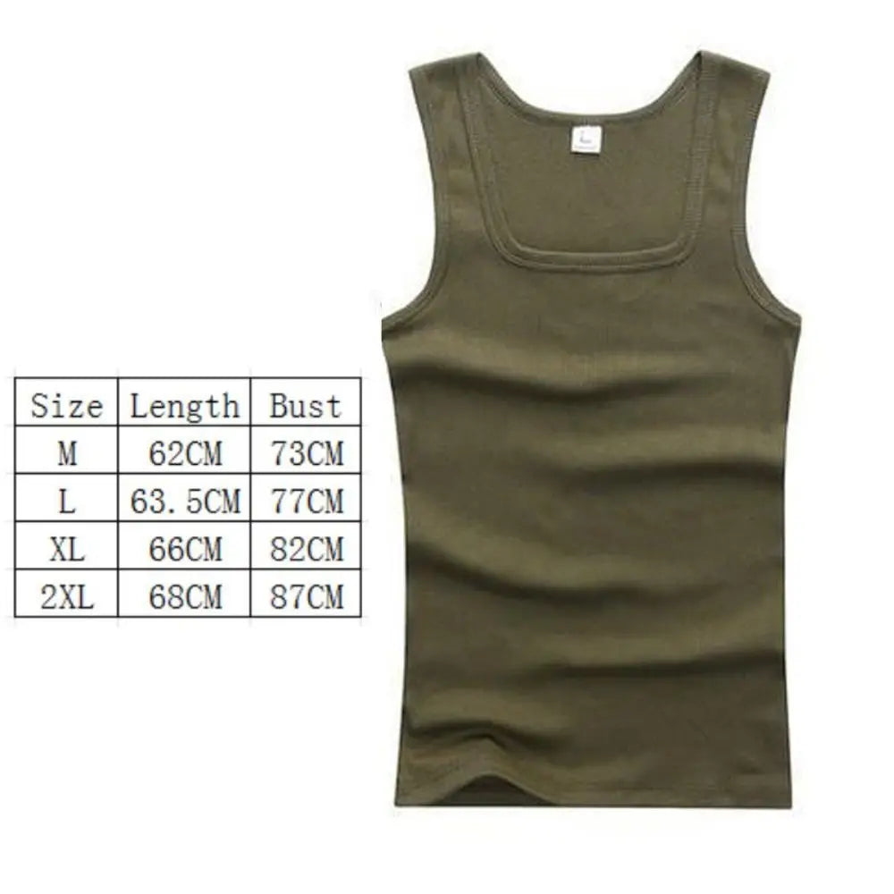 Men’s 100% Cotton Sleeveless Tank – Oversized Muscle Fit Gym T-Shirt