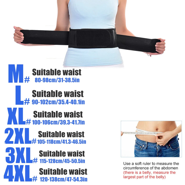 Self-Heating Magnetic Waist Belt – Adjustable Lumbar Support Brace