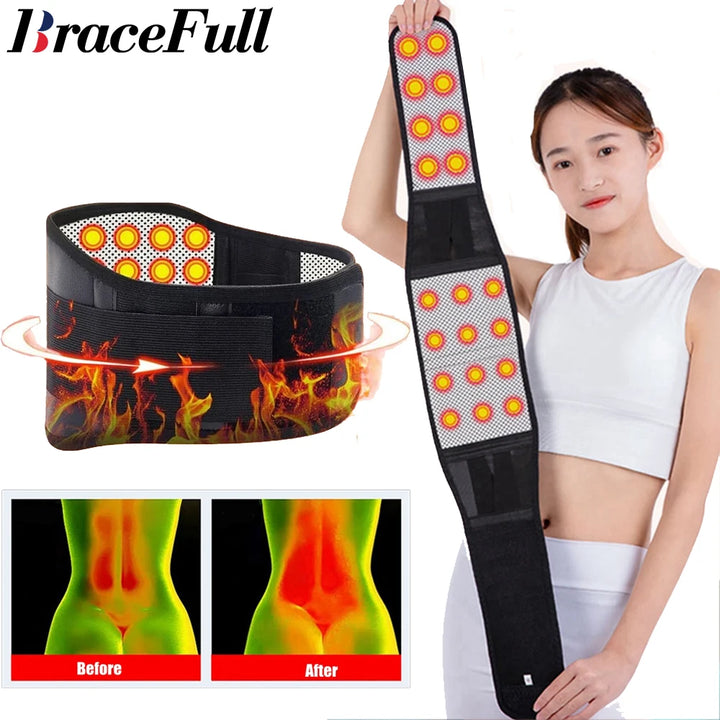 Self-Heating Magnetic Waist Belt – Adjustable Lumbar Support Brace