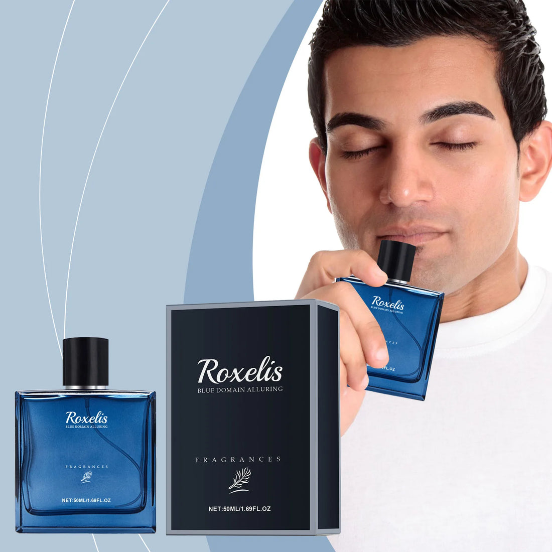 Roxelis Blue Domain Men’s Cologne – 50ml Long-Lasting Pheromone Perfume