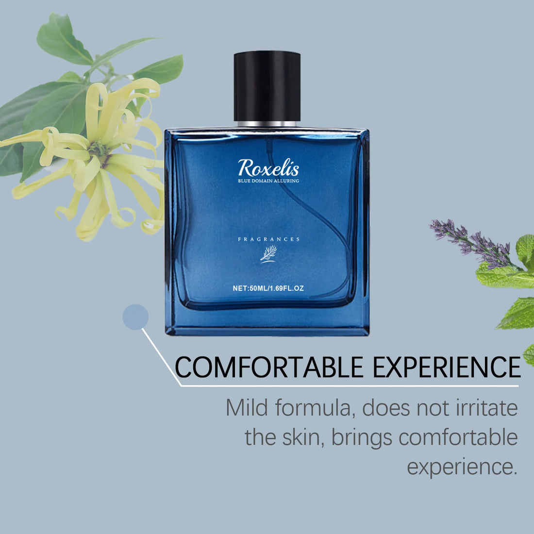 Roxelis Blue Domain Men’s Cologne – 50ml Long-Lasting Pheromone Perfume