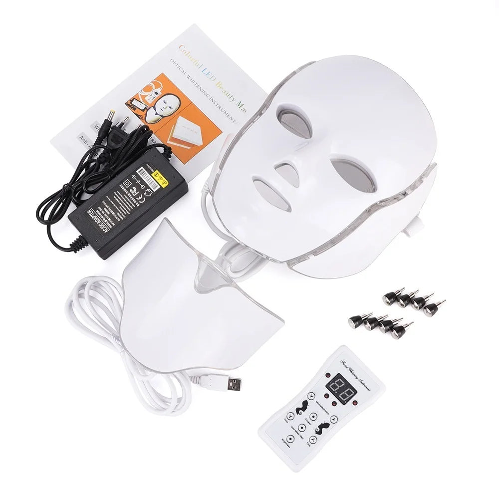 7-Color LED Facial Mask – Skin Rejuvenation & Anti-Acne Beauty Device