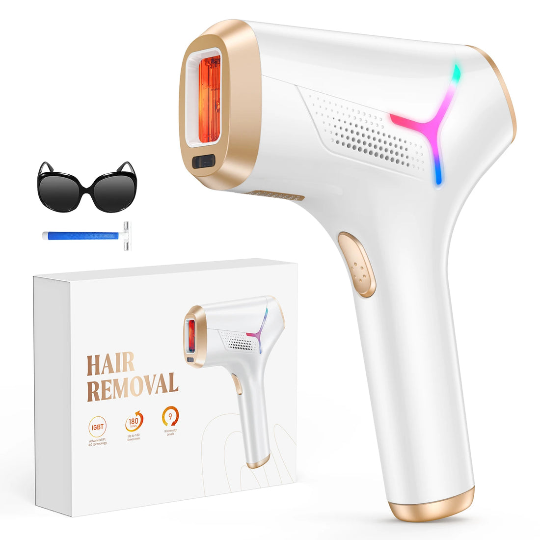 IPL Permanent Hair Removal Device – 990,000 Flashes, Painless Home Use