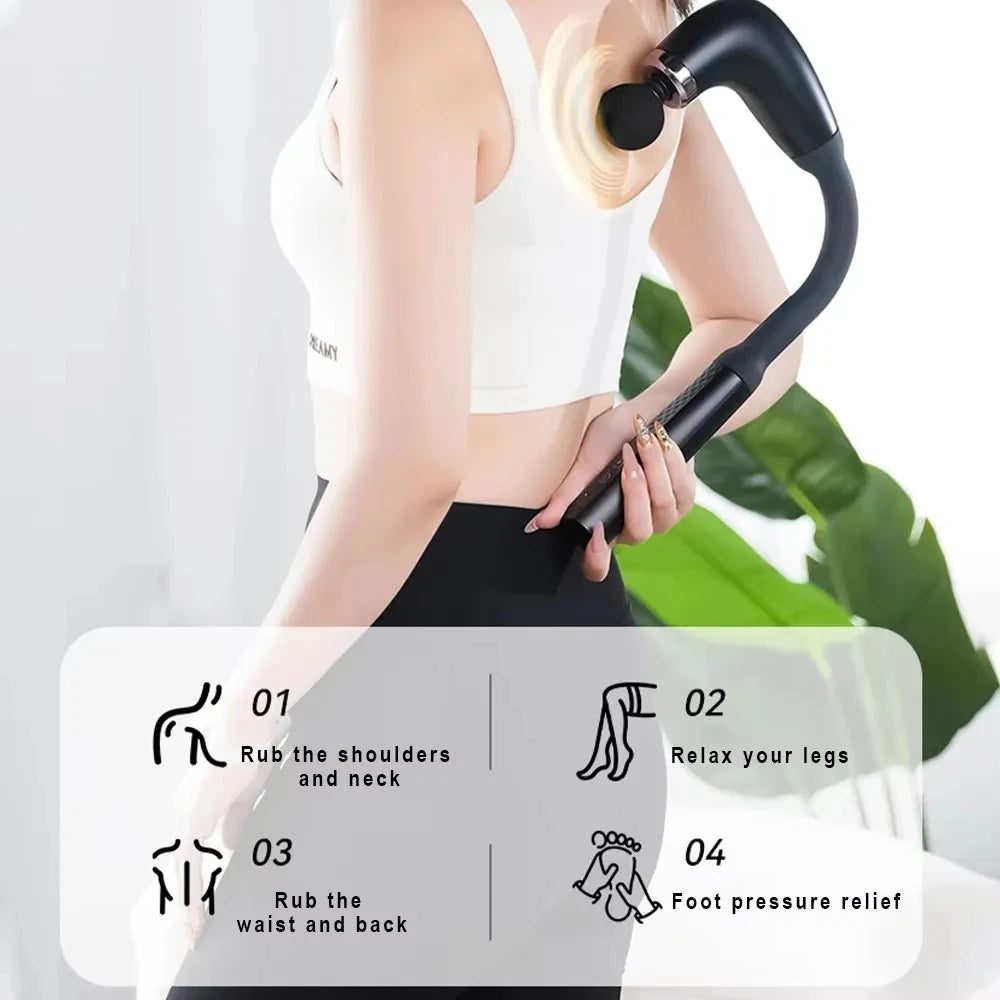 Smart Electric Massage Gun – Handheld Deep Tissue Massager, Rechargeable