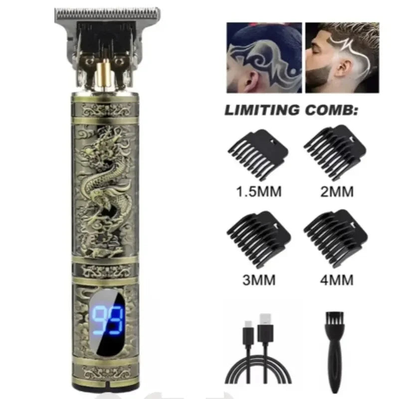 T9 LCD Electric Hair Clipper – Rechargeable Trimmer for Men