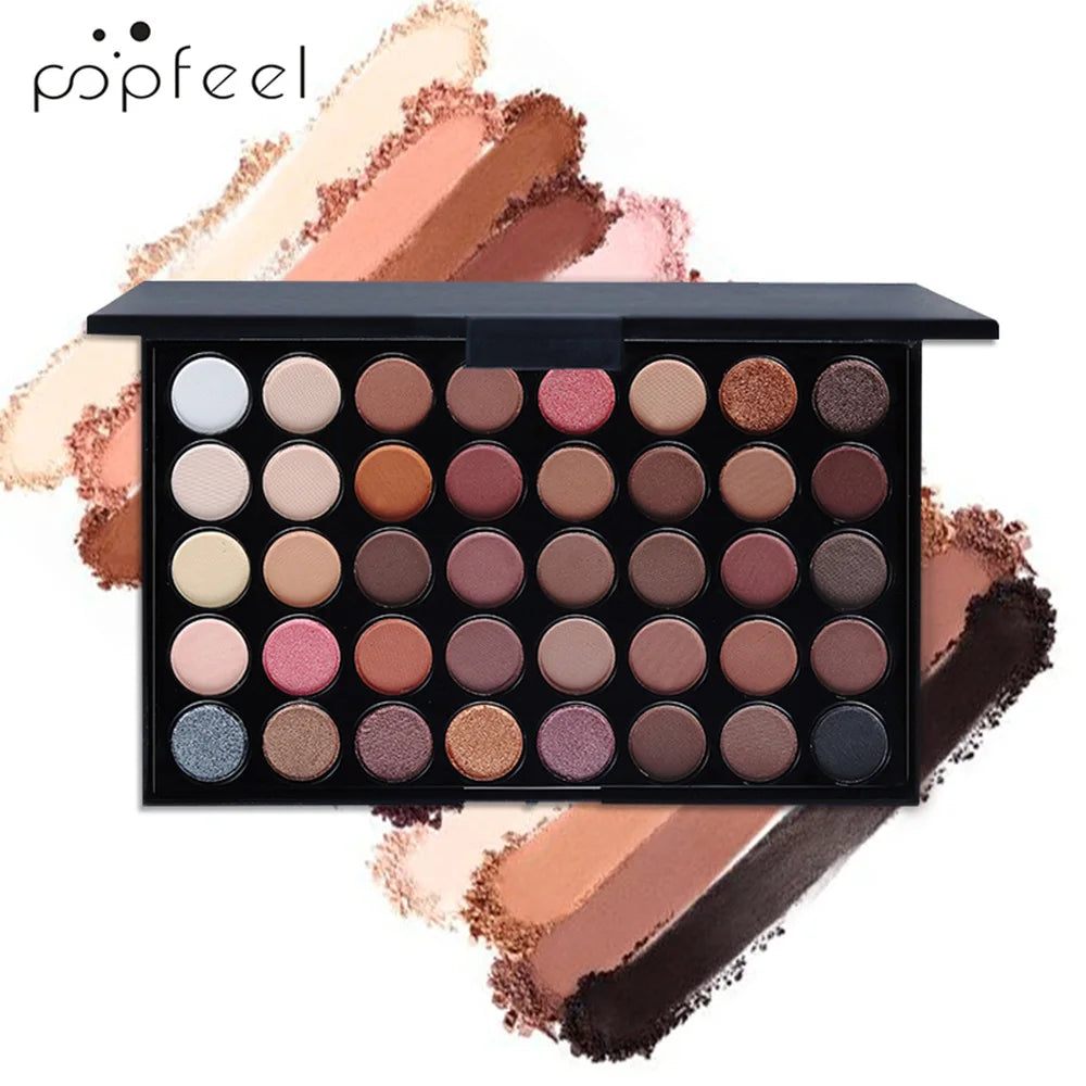 POPFEEL All-in-One Makeup Kit – Eyeshadow, Foundation, Lip Gloss, Brushes & More