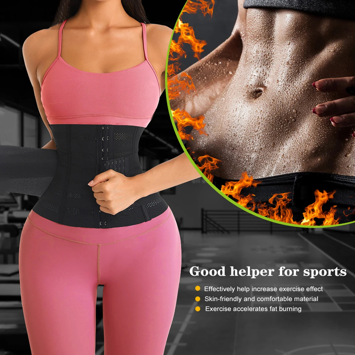 Women’s Waist Trainer Belt – Double Compression Tummy Control