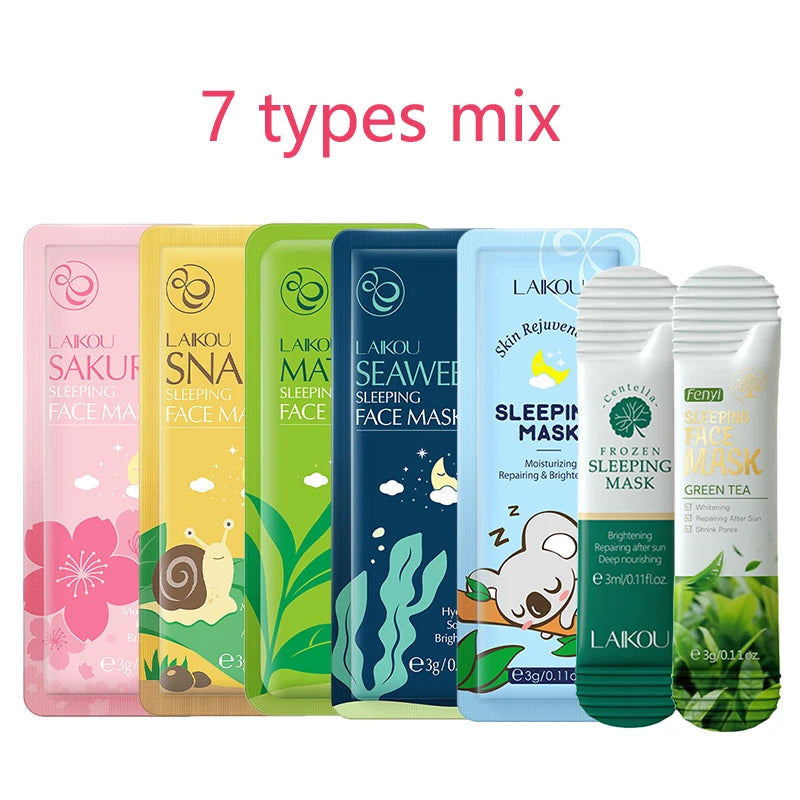 LAIKOU Facial Sheet Masks – 7pcs Hydrating & Repairing Skincare Set