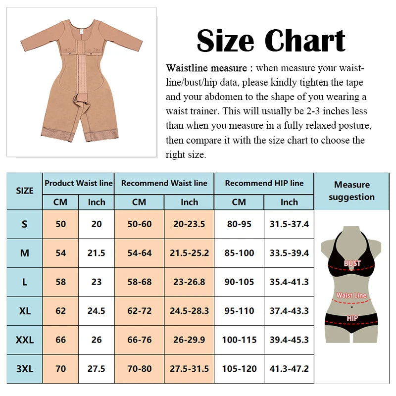 Full Body Colombian Shapewear – High Compression Post-Surgery Bodysuit