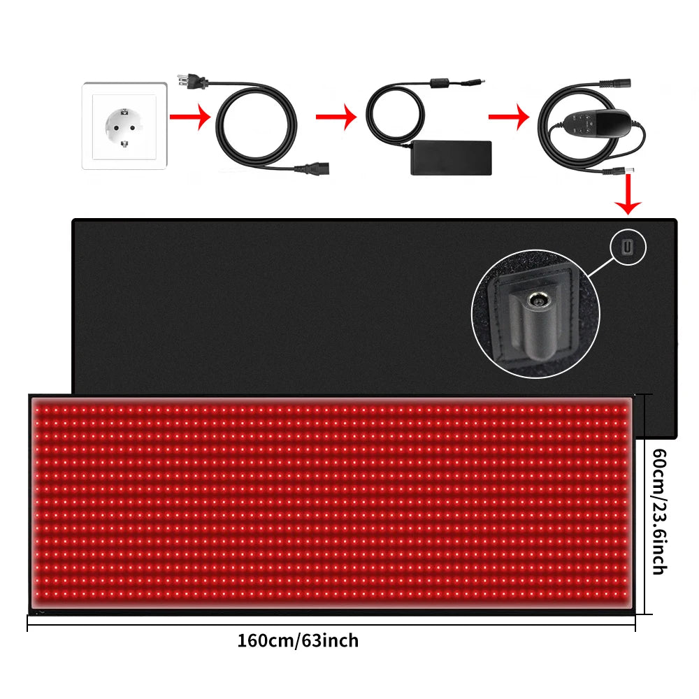 Full Body Red Light Therapy Mat – 945 LED Beads, 660nm & 850nm