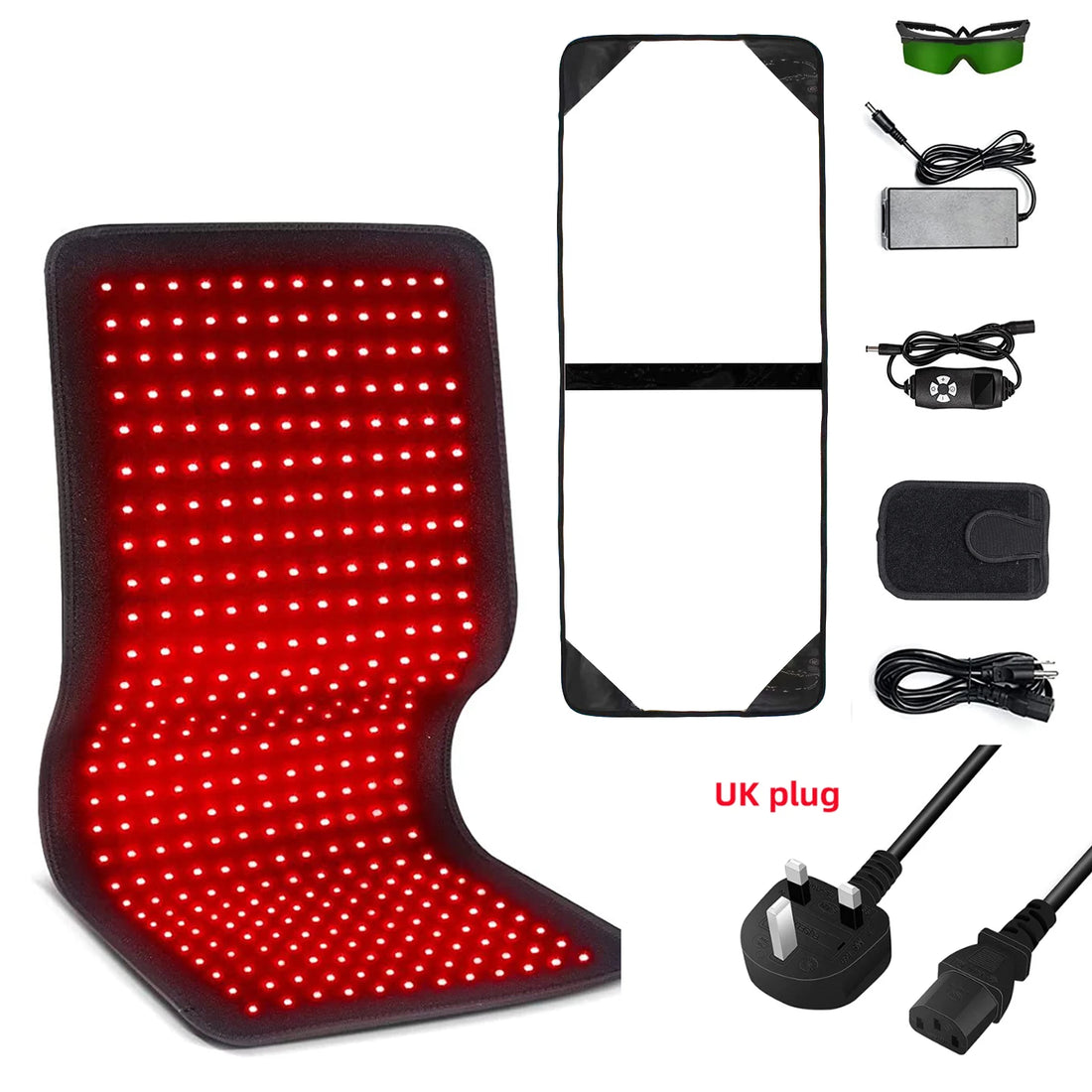 Red & Infrared Therapy Belt – Wearable LED Heating Pad for Body & Joints