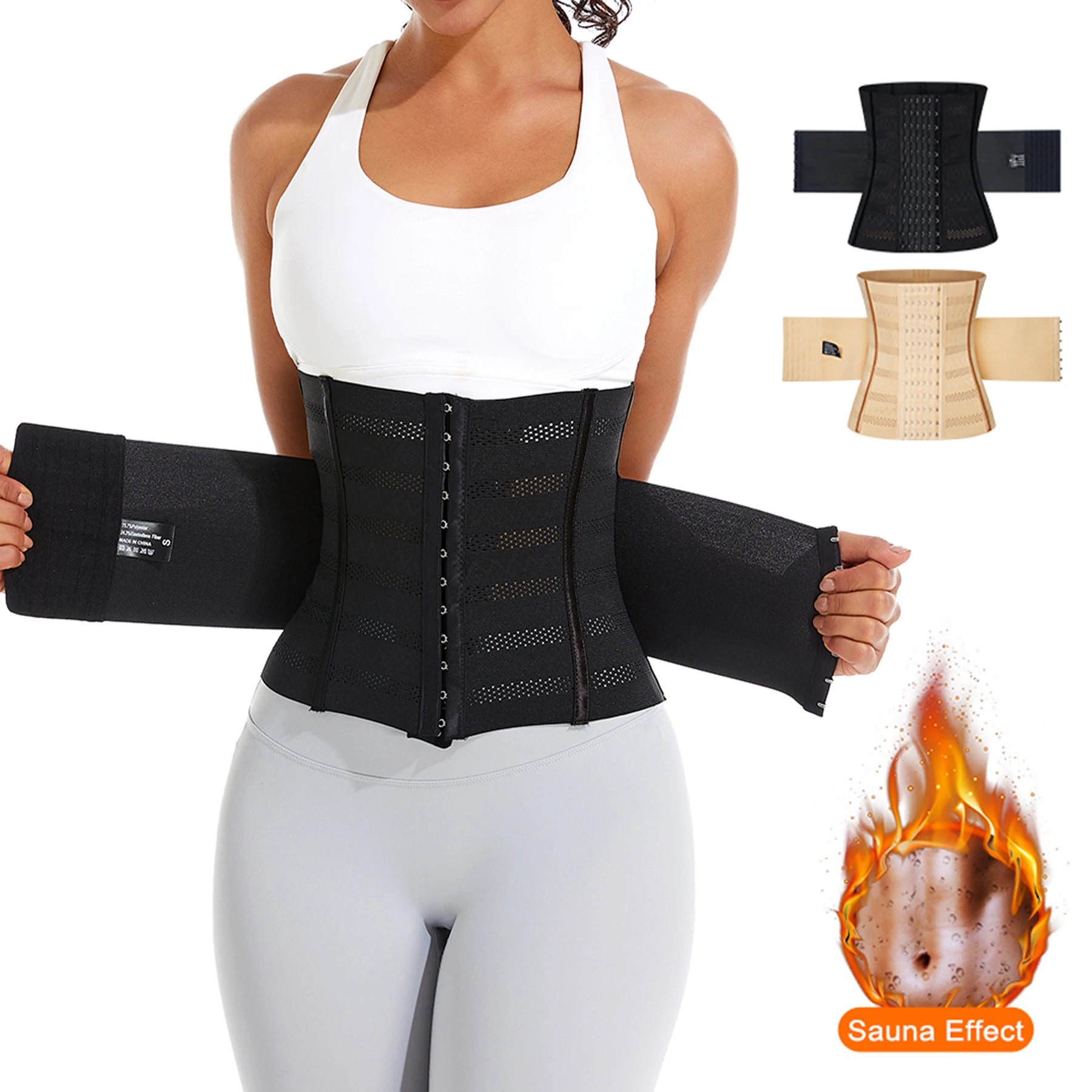 Women’s Waist Trainer Belt – Double Compression Tummy Control