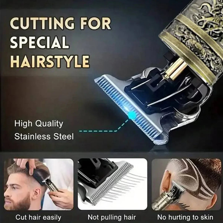 T9 LCD Electric Hair Clipper – Rechargeable Trimmer for Men