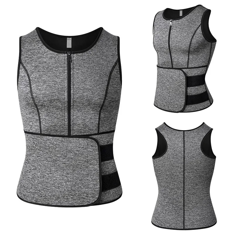 Vensslim Men’s Waist Trainer Vest – Slimming Compression Shapewear Shirt