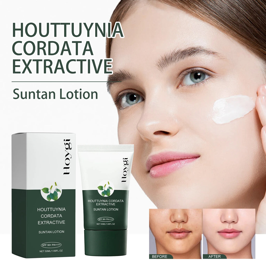 Herbal Sun Cream – Whitening & Nourishing with Houttuynia Extract