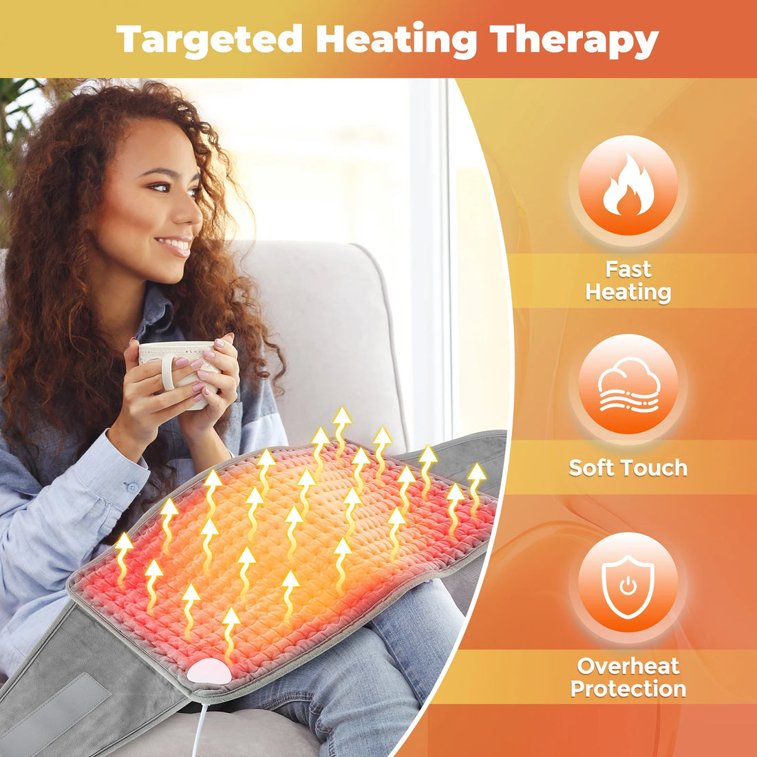 Electric Heating Waist Belt – Adjustable Thermal Pad for Back & Hand Warming