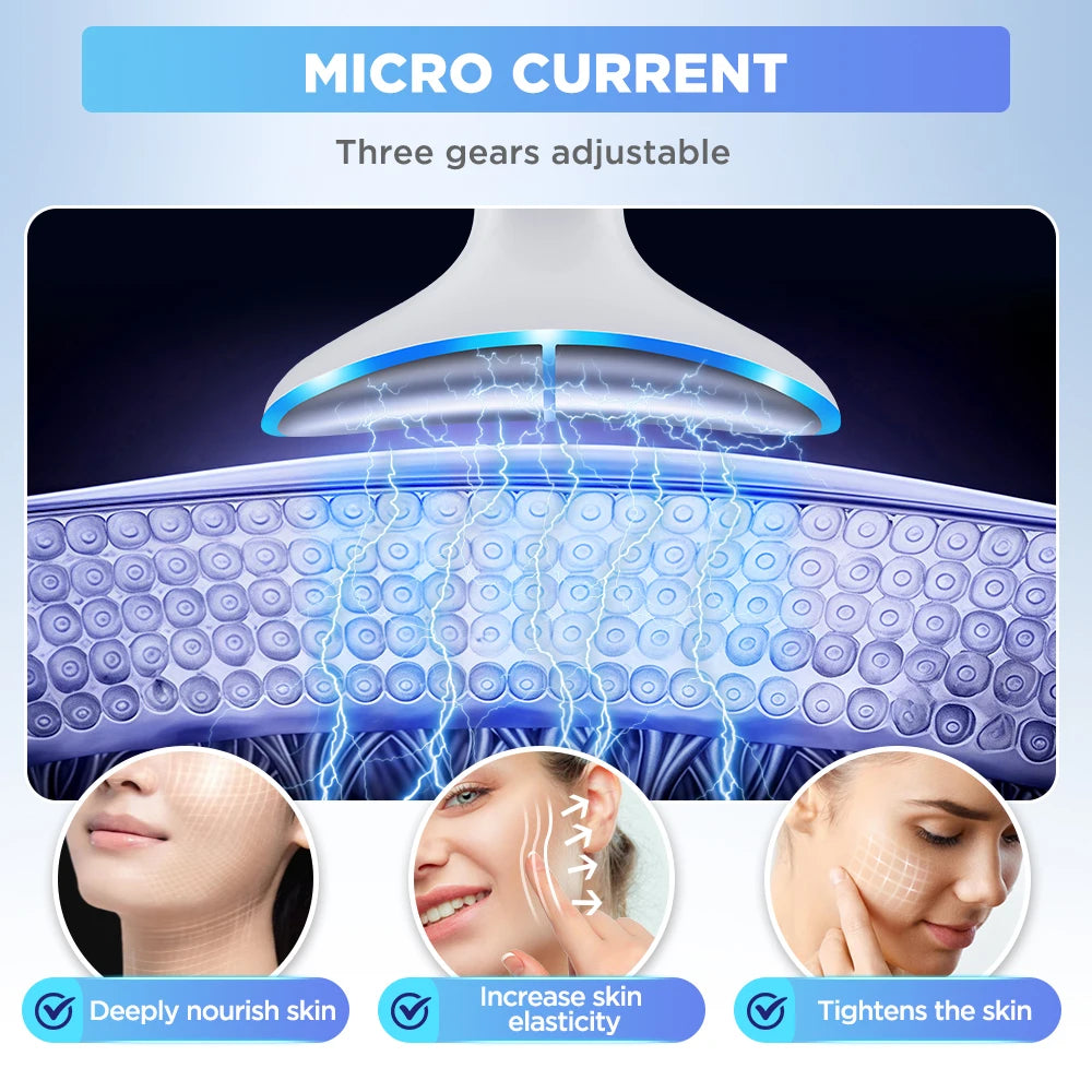 LED Neck & Face Massager – EMS Lifting, Heat Therapy & Skin Rejuvenation
