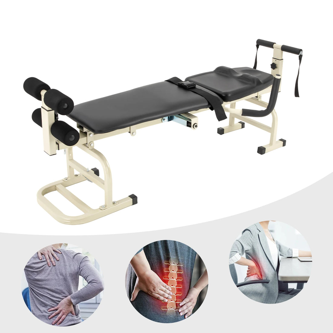 Spinal Traction & Body Stretcher – Lumbar Corrector & Yoga Fitness Bed