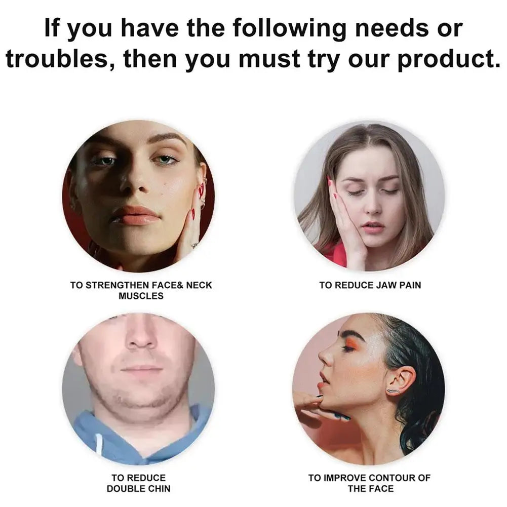 Jaw Exerciser & Neck Toning Trainer – V-Shape Face & Double Chin Reducer