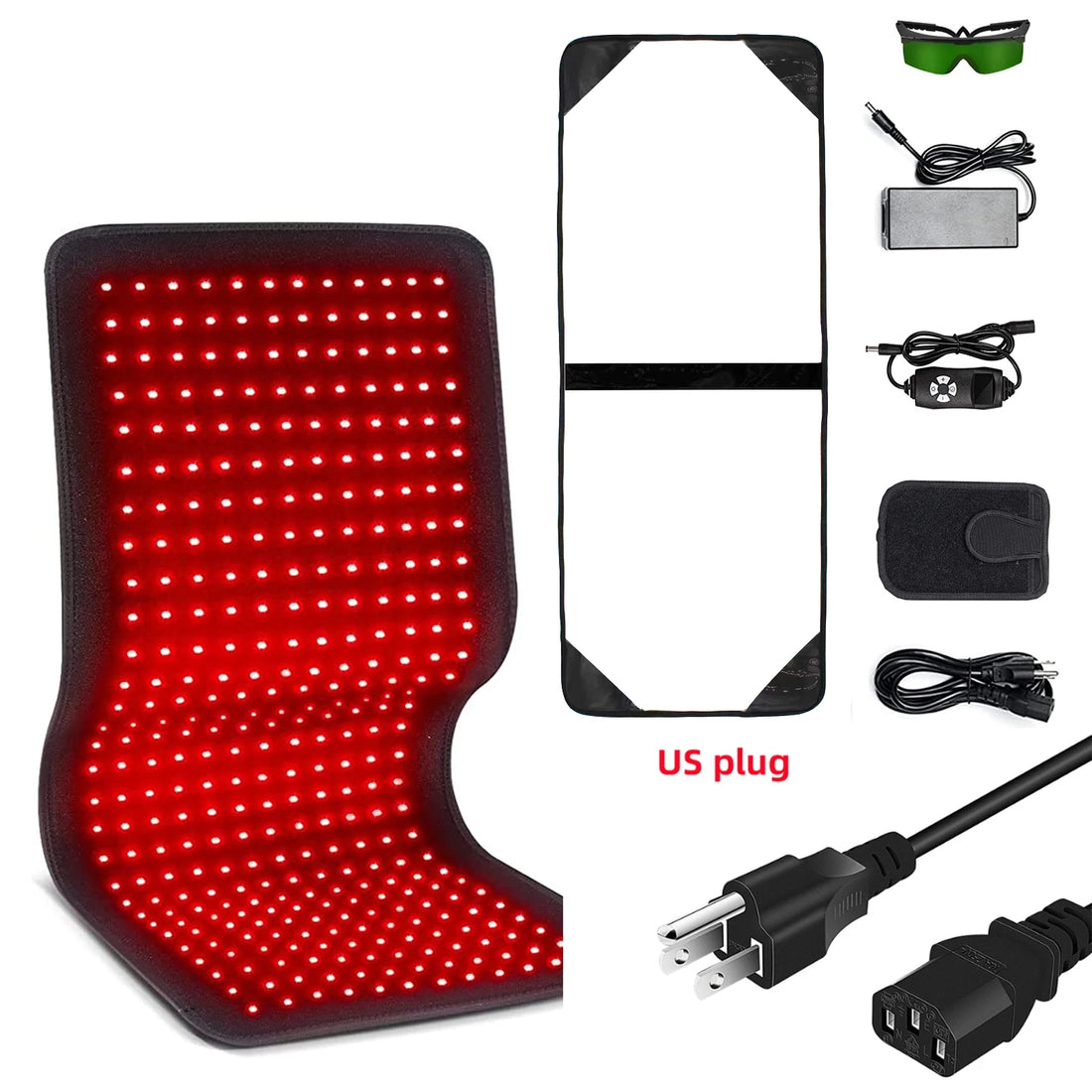 Red & Infrared Therapy Belt – Wearable LED Heating Pad for Body & Joints