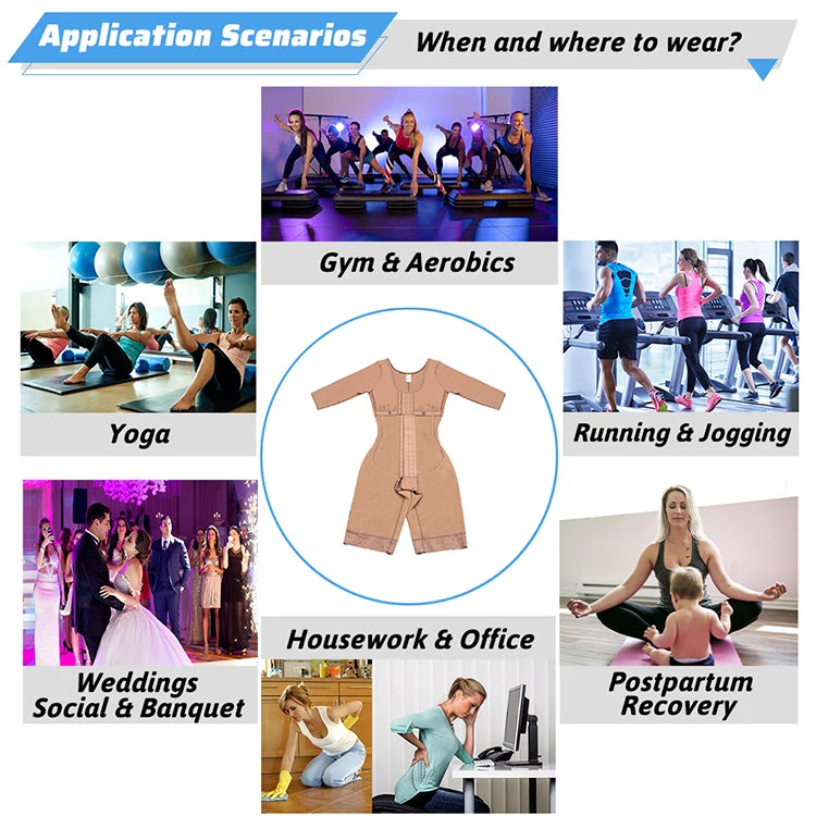 Full Body Colombian Shapewear – High Compression Post-Surgery Bodysuit