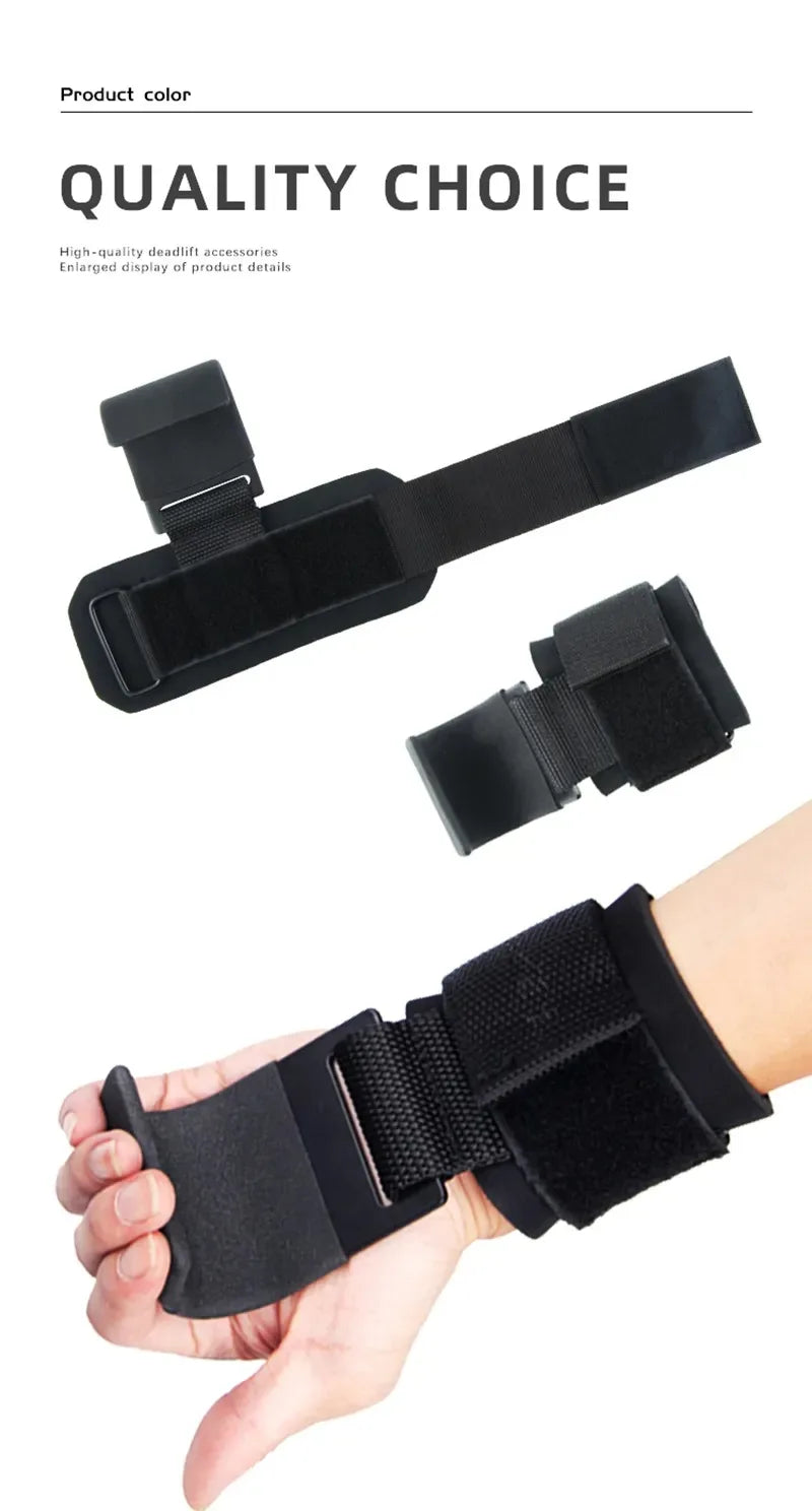 Weight Lifting Hook Grips with Wrist Wraps – Powerlifting & Pull-Up Support Straps