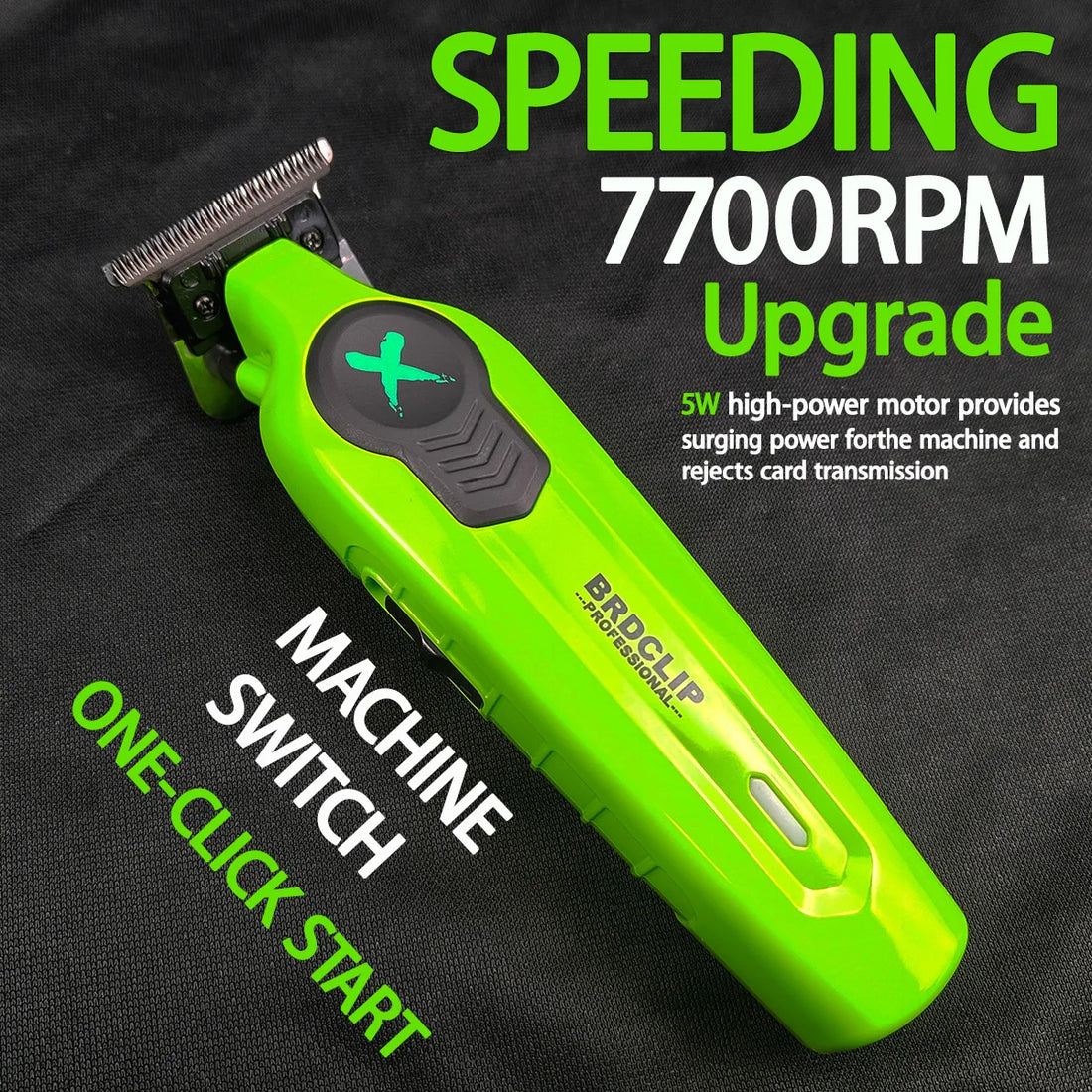 BRDCLIP FA1T Pro Hair Trimmer – Gradient Clipper with Charging Stand