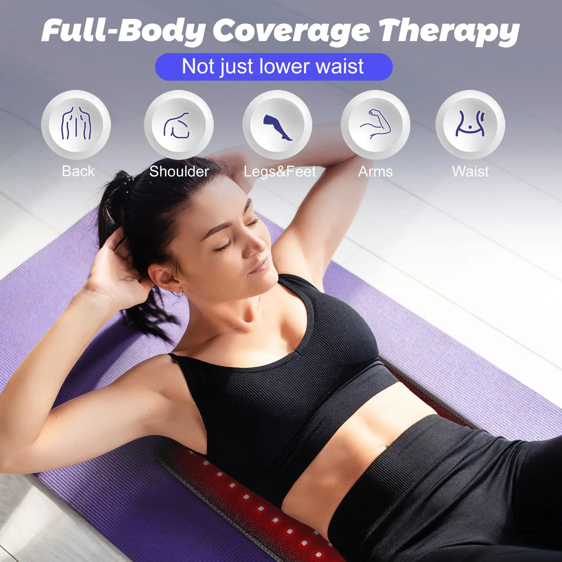 Red & Infrared Therapy Belt – Wearable LED Heating Pad for Body & Joints