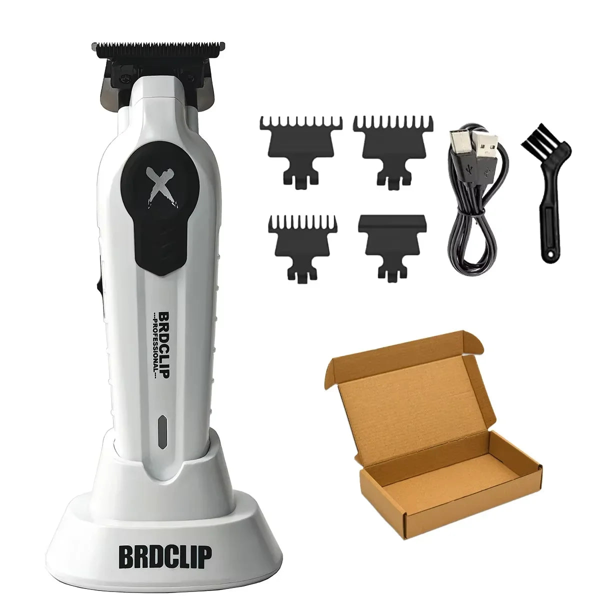 BRDCLIP FA1T Pro Hair Trimmer – Gradient Clipper with Charging Stand