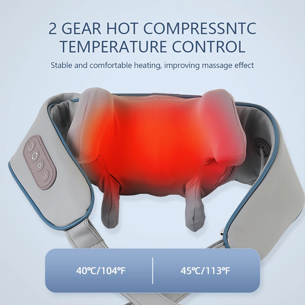 Foreverlily Wireless Neck & Shoulder Massager – Kneading Back Massage Shawl