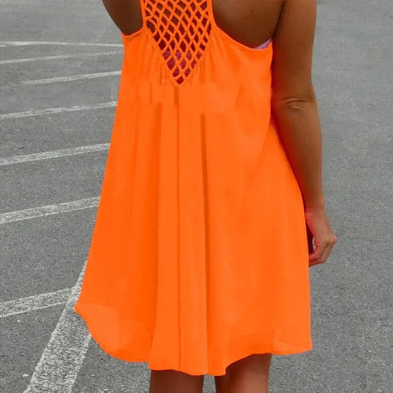 Women’s Casual Summer Mini Dress – Sleeveless Spaghetti Strap Bodycon