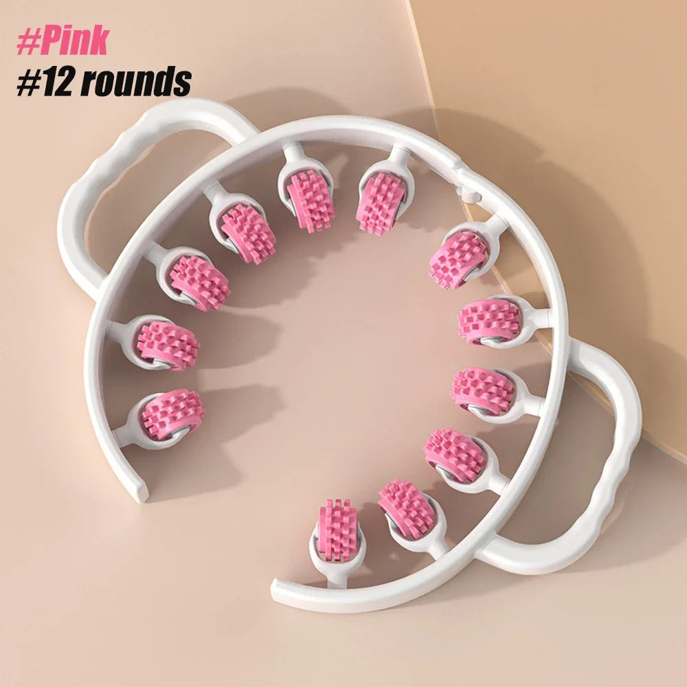 12-Wheel Leg Clamp Massager – Slimming Body Roller for Waist & Abdomen