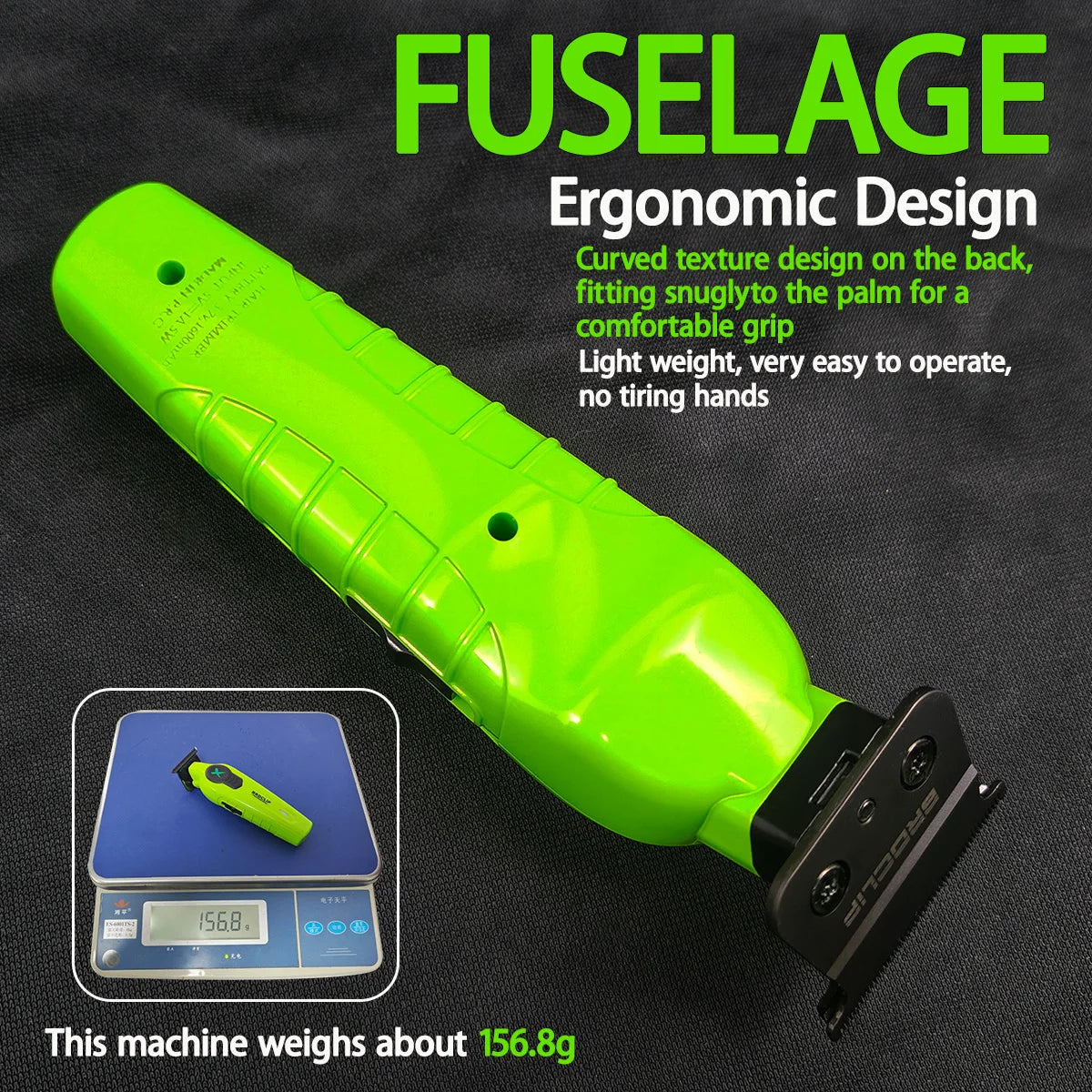 BRDCLIP FA1T Pro Hair Trimmer – Gradient Clipper with Charging Stand