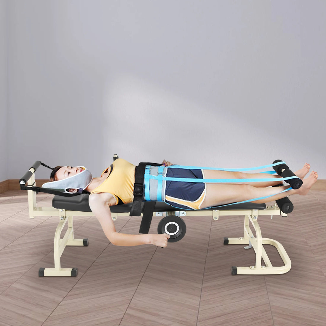 Spinal Traction & Body Stretcher – Lumbar Corrector & Yoga Fitness Bed