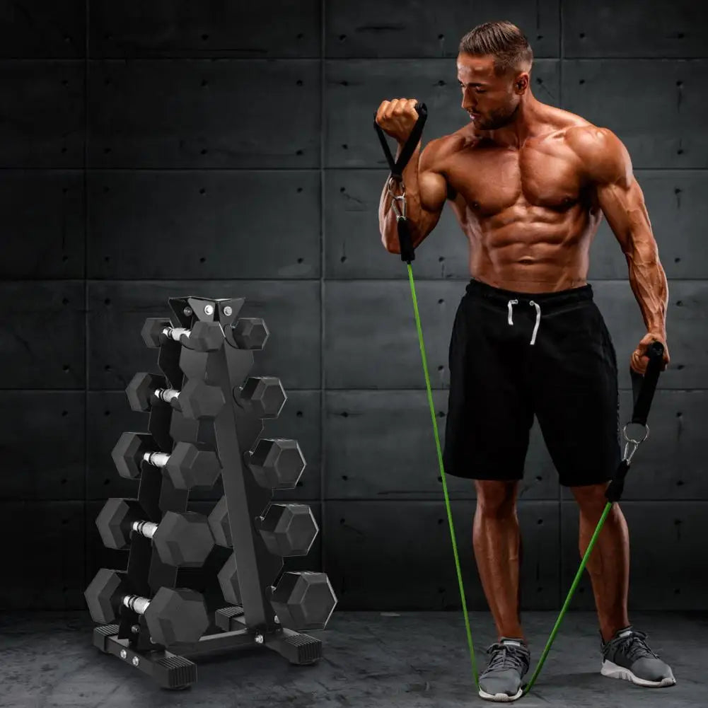 5-Tier Dumbbell Rack – Home Gym Weight Storage Stand & Organizer