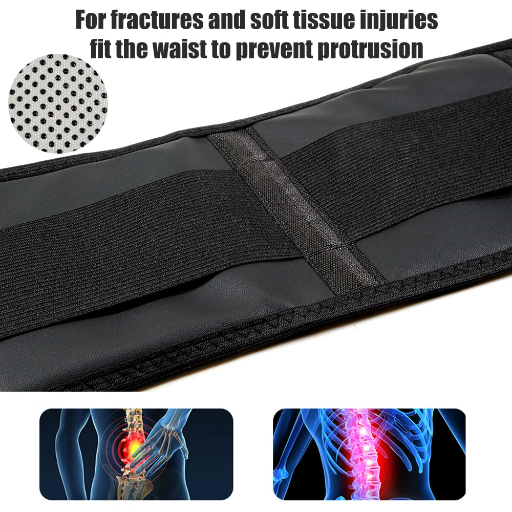 Self-Heating Magnetic Waist Belt – Adjustable Lumbar Support Brace