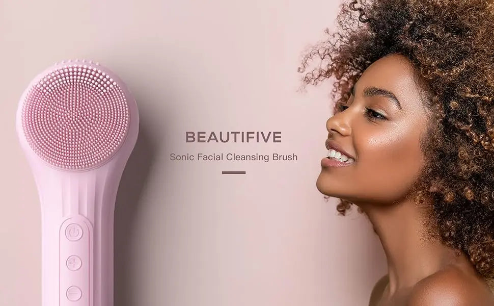 Sonic Facial Cleansing Brush – Waterproof, Rechargeable Exfoliating Tool