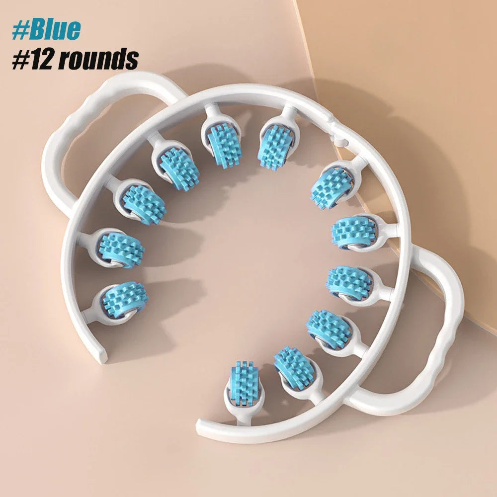 12-Wheel Leg Clamp Massager – Slimming Body Roller for Waist & Abdomen