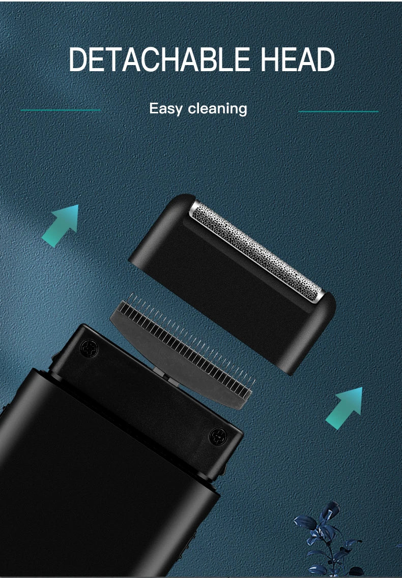 VGR 390 Mini Cordless Beard Trimmer – Rechargeable Electric Shaver for Men