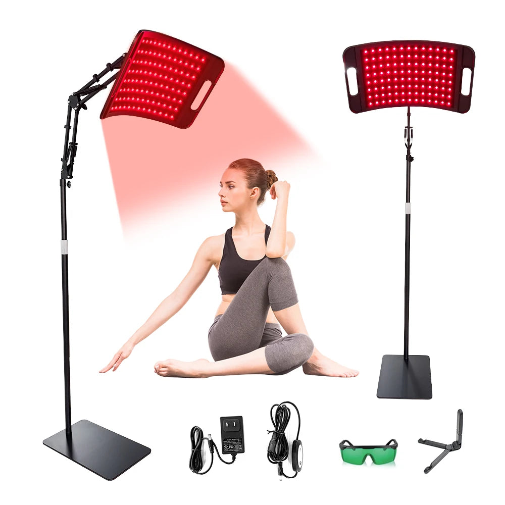 Red Light Therapy Panel – 660nm & 850nm Infrared with Stand & Timer