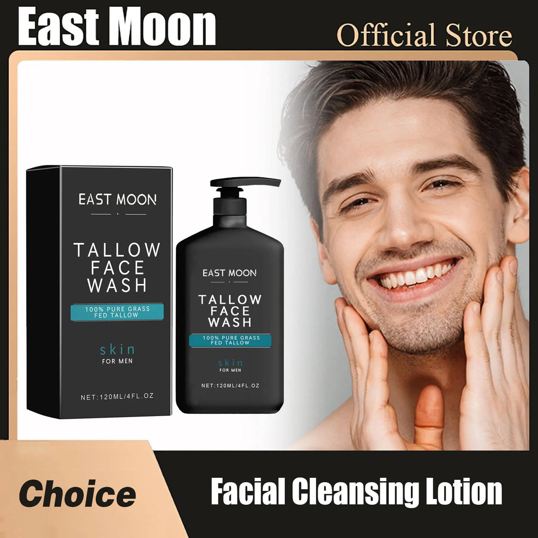 Men’s Facial Cleanser – Acne Control & Pore-Clearing Exfoliating Cream