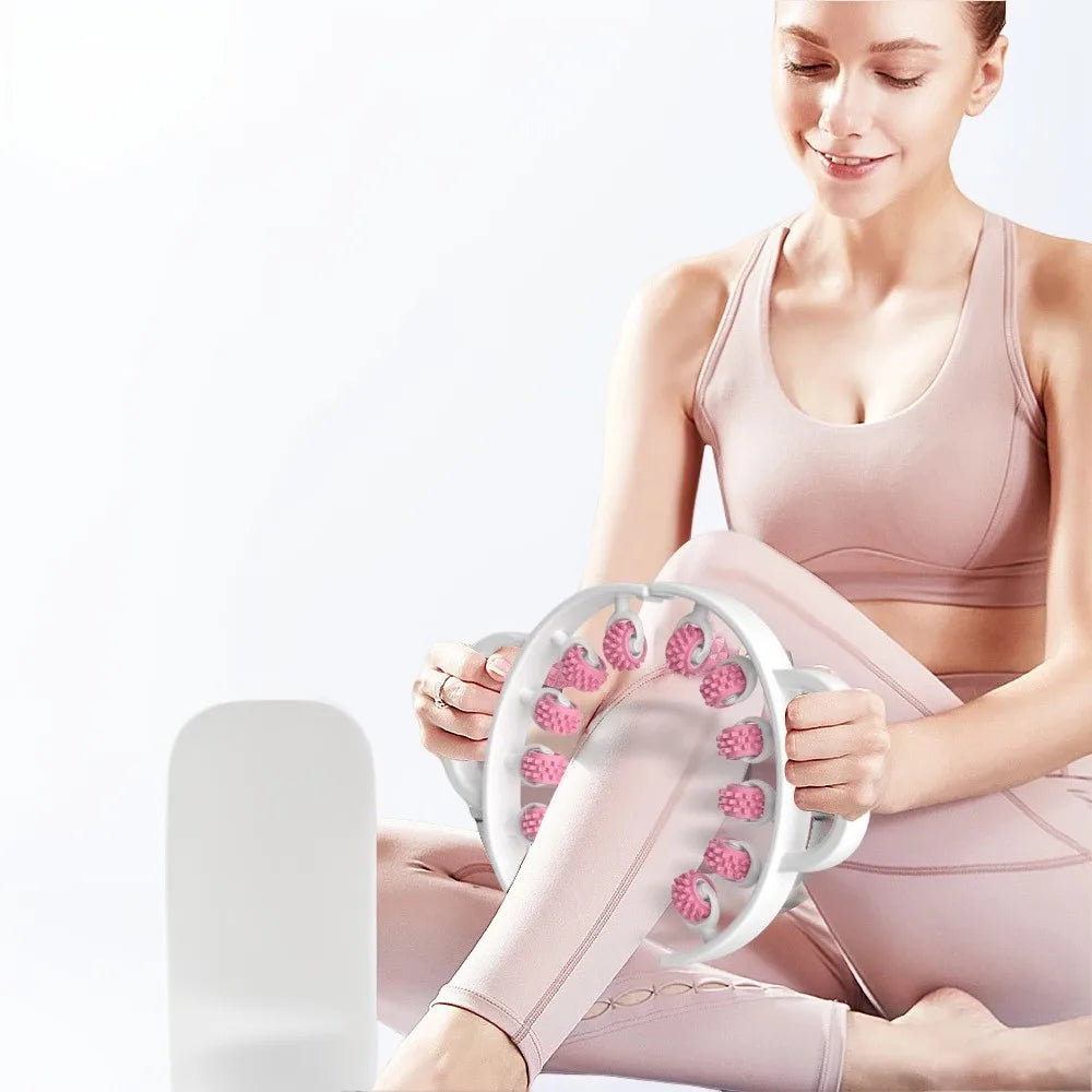 12-Wheel Leg Clamp Massager – Slimming Body Roller for Waist & Abdomen