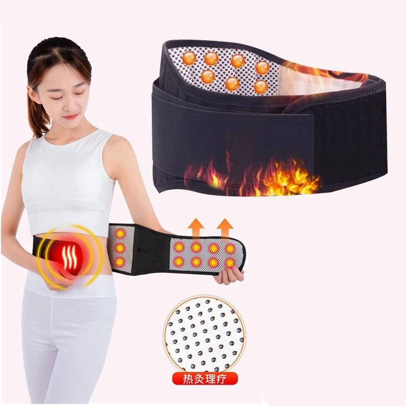 Self-Heating Magnetic Waist Belt – Adjustable Lumbar Support Brace