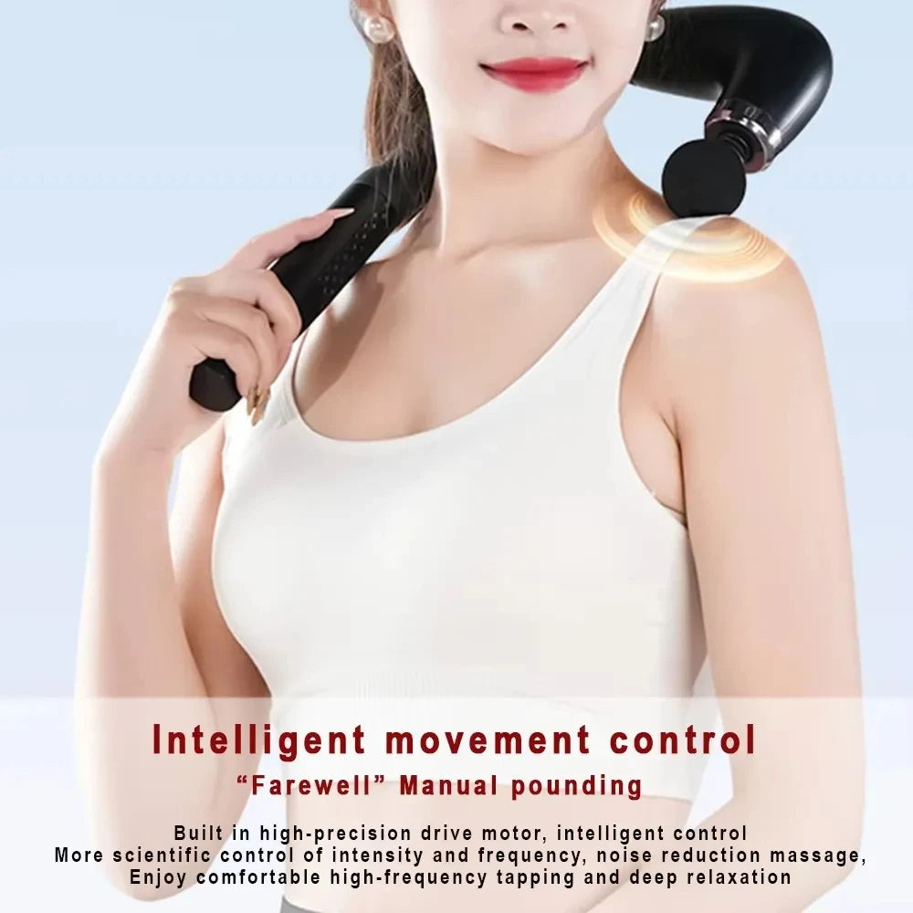 Smart Electric Massage Gun – Handheld Deep Tissue Massager, Rechargeable