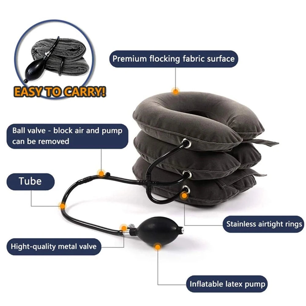 Cervical Neck Traction Device – Inflatable Collar for Pain Relief & Alignment
