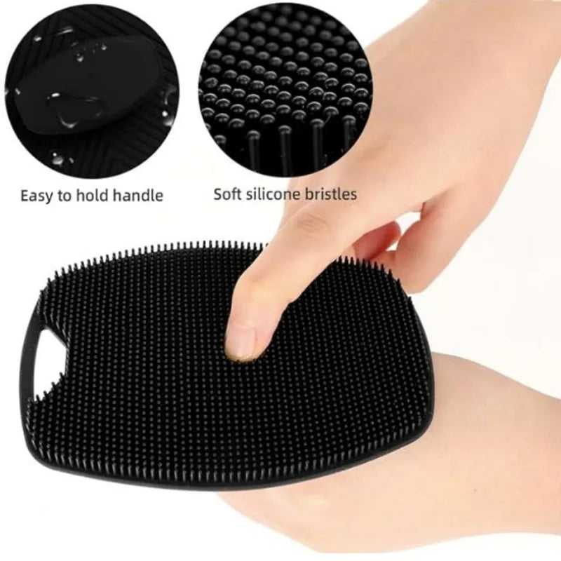 Silicone Exfoliating Body Brush – Gentle Manual Shower Scrubber