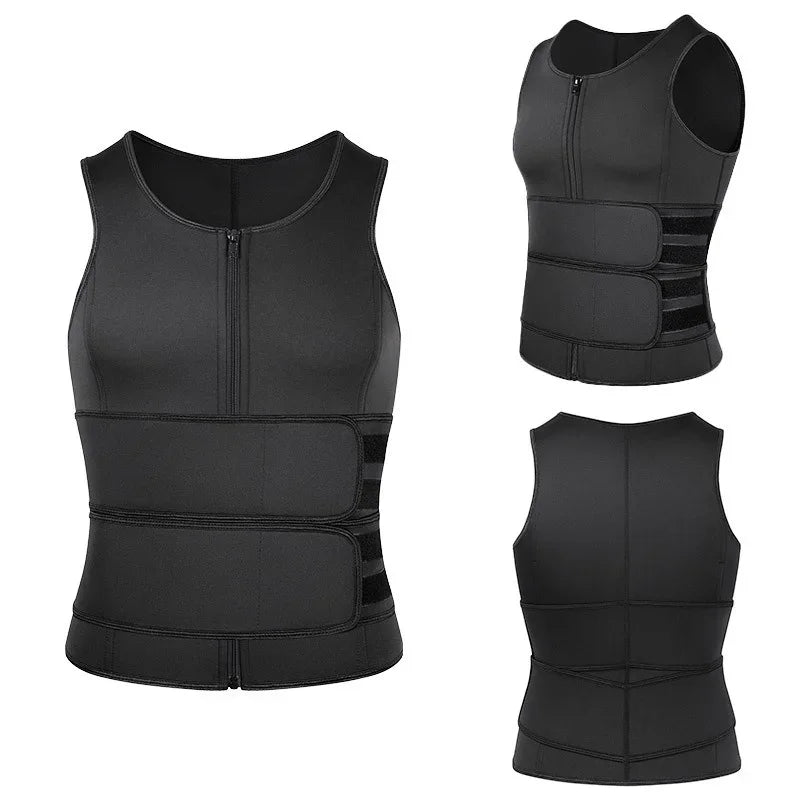 Vensslim Men’s Waist Trainer Vest – Slimming Compression Shapewear Shirt