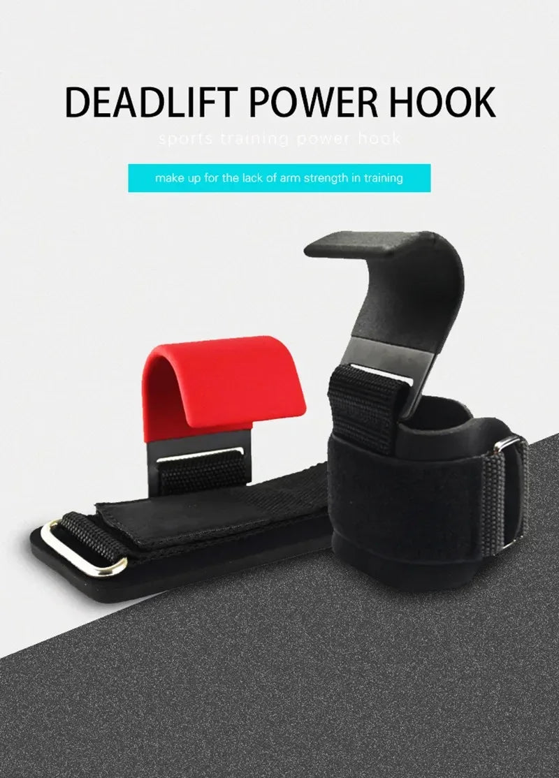 Weight Lifting Hook Grips with Wrist Wraps – Powerlifting & Pull-Up Support Straps